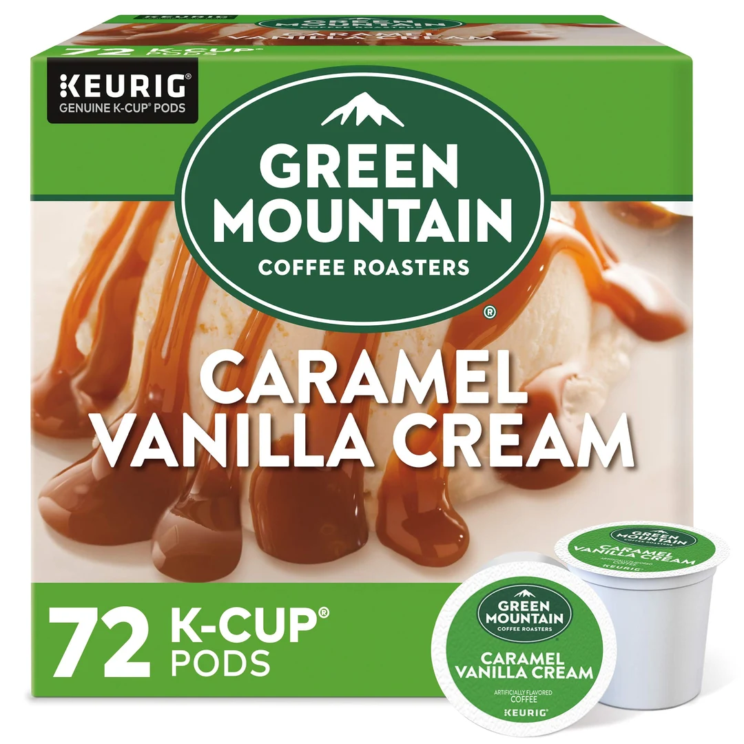 Caramel Vanilla Cream 72-count K-Cup pod package
